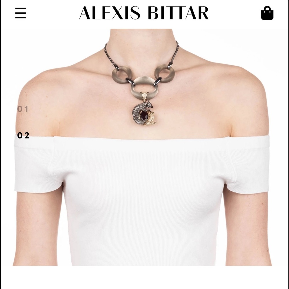 Pave Fox and Hare Link Necklace